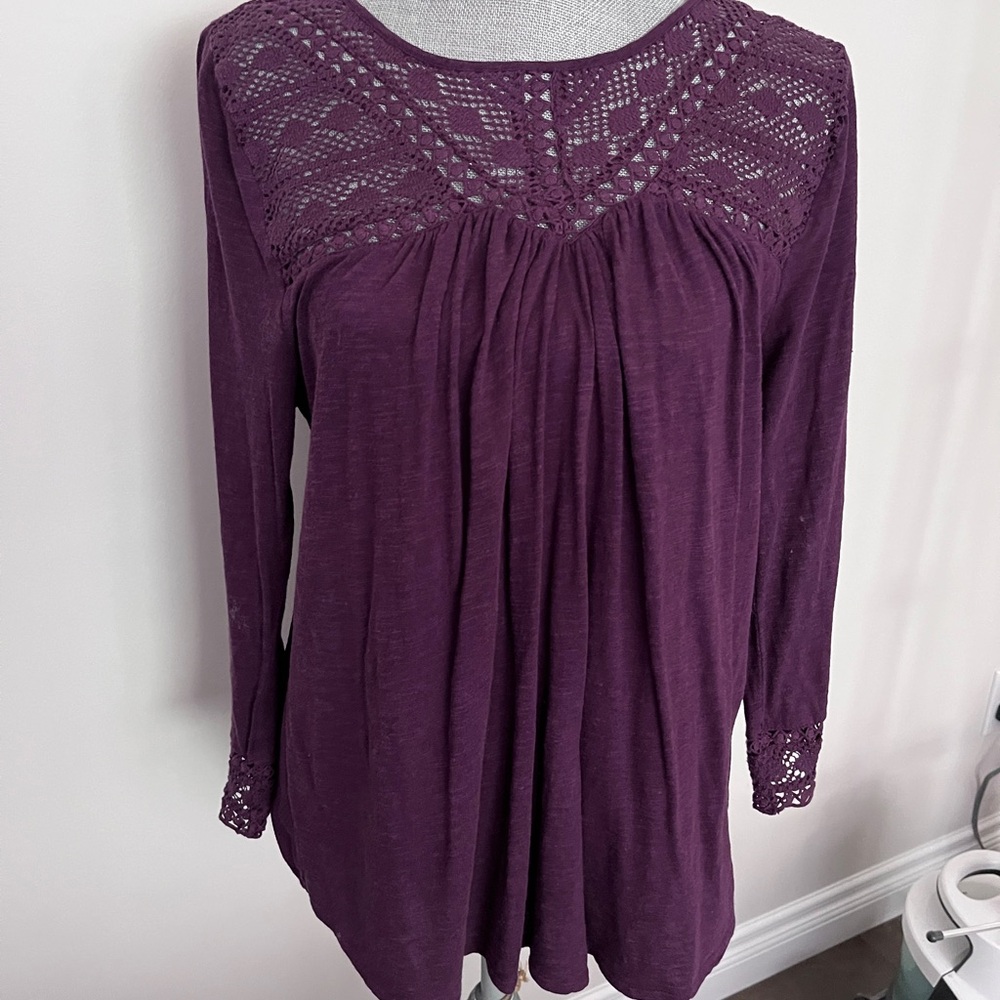 Lucky Brand Lace Detail Women's Top